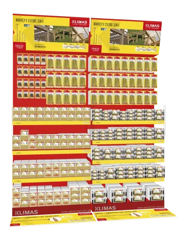 Double rack with carpentry screws